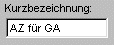 Kurzbezeichnung Ger�t