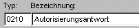 Nachrichtentyp und Bezeichnung