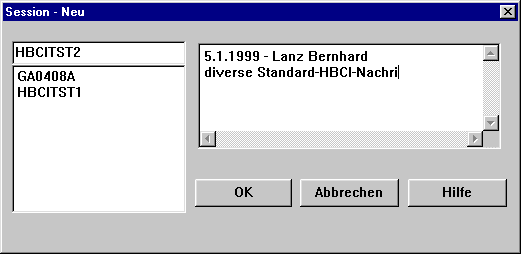 Infotext der neuen Session
