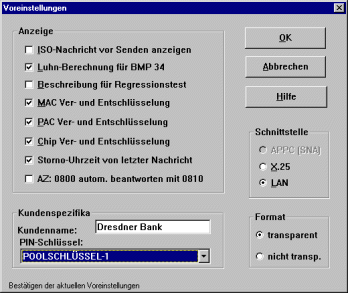 Voreinstellungen